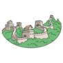 Great Wall Of China Illustration Sticker