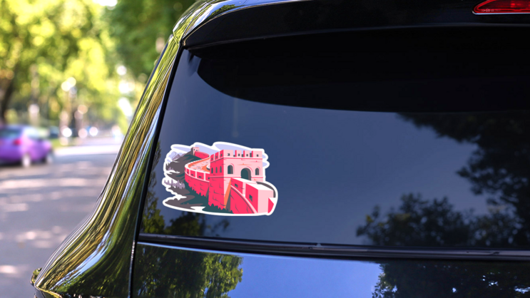Great Wall Of China Sticker on a Rear Car Window (New) example