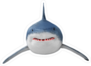Great White Shark Facing You Sticker