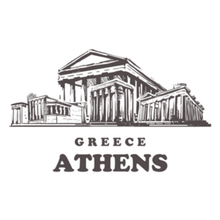 Greece Athens Sketch Skyline Sticker