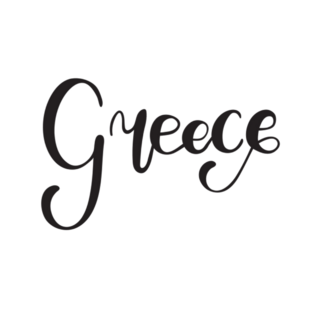 Greece Beautiful Typography Sticker