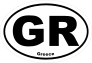 Greece Gr Oval Sticker
