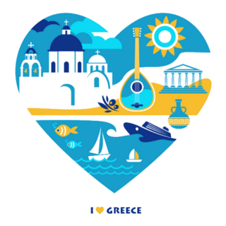 Greece Love Sticker