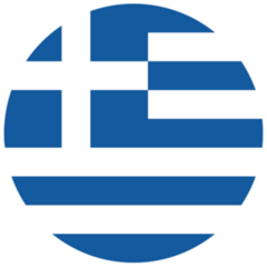 Greece Round Flag Icon Travel Sticker