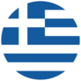 Greece Round Flag Icon Travel Sticker