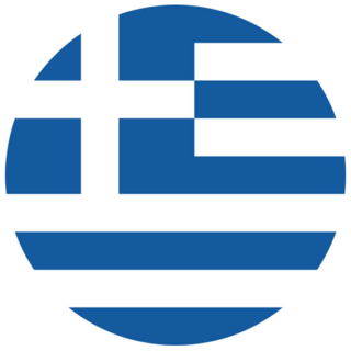 Greece Round Flag Icon Travel Sticker