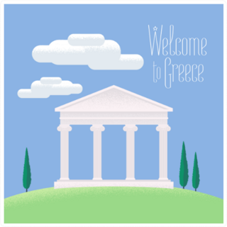 Greek Acropolis Sticker