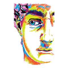 Greek Colorful Sculpture Statue Sticker