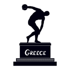 Greek Famous Statue Discobolus Sticker