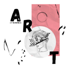 Greek Inspired Typography Art Poster Sticker