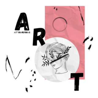 Greek Inspired Typography Art Poster Sticker