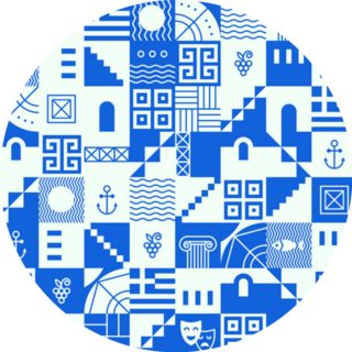 Greek Pattern With Square Tiles Sticker