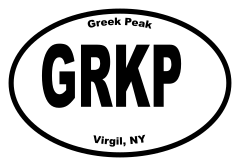 Greek Peak Oval Sticker
