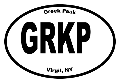 Greek Peak Oval Sticker