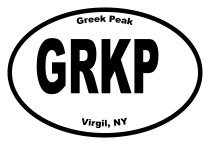 Greek Peak Oval Sticker