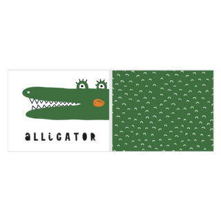 Green Alligator Illustration Sticker