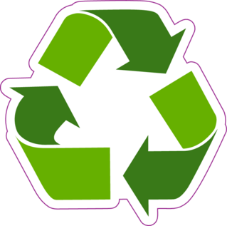 Green Arrows Recycling Symbol Sticker