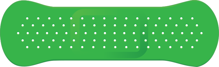 Green Band Aid Bandage Sticker