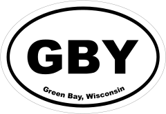 Green Bay, Wisconsin Oval Stickers