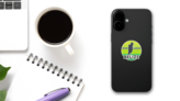 Green Belize Logo Sticker on a Phone (New) example