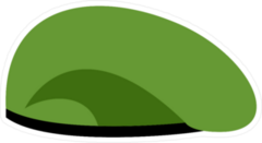 Green Beret Soldiers Cap Sticker