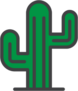 Green Cactus Cartoon Sticker