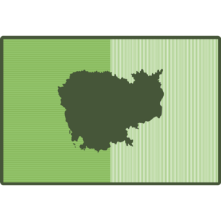 Green Cambodia Concept Sticker