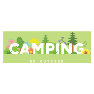 Green Camping Go Outside Sticker 