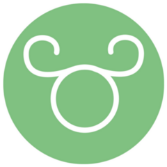 Green Circle Taurus Zodiac Sticker