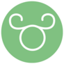 Green Circle Taurus Zodiac Sticker