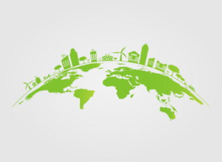 Green City On The Earth Sticker