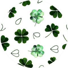 Green Clover Leaves Seamless Background Sticker