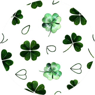 Green Clover Leaves Seamless Background Sticker