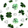 Green Clover Leaves Seamless Background Sticker