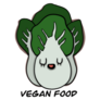 Green Cute Brussels Sprouts And Lettering Vegan Sticker