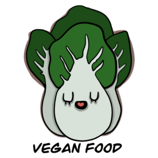 Green Cute Brussels Sprouts And Lettering Vegan Sticker