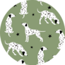 Green Dalmatian Seamless Sticker