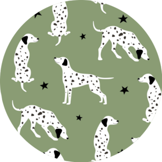 Green Dalmatian Seamless Sticker