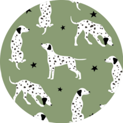 Green Dalmatian Seamless Sticker