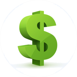 Green Dollar Sign Sticker