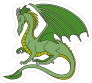 Green Dragon Mascot Sticker