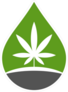 Green Droplet Cannabis Leaf Sticker
