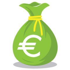 Green Euro Money Bag Sticker