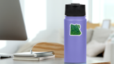 Green Forest Map Of Egypt Sticker on a Water Bottle (New) example