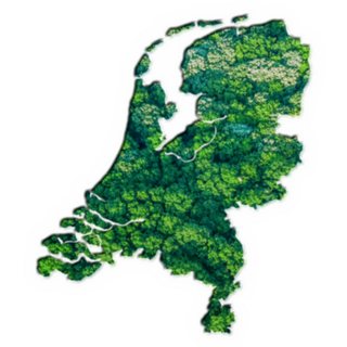 Green Forest Map Of Netherlands Sticker