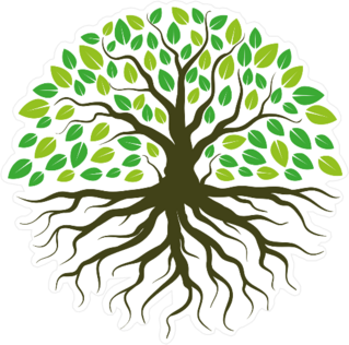 Green Forestry Strong Root Tree Sticker