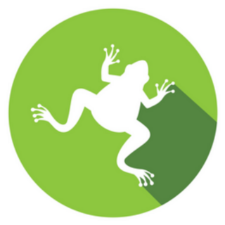 Green Frog Logo Circle Sticker