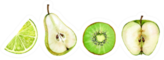 Green Fruits Half Slice Sticker