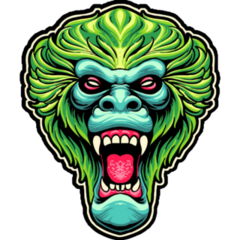 Green Gorilla Sticker