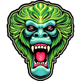 Green Gorilla Sticker